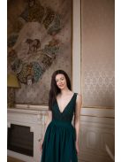 Čipkované body - tmavozelené