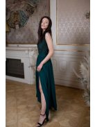 Mušelin maxi sukňa - tmavozelená