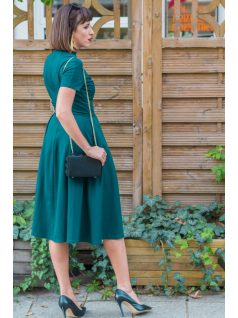 Midi šaty - tmavozelená