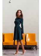 Šaty s lodičkovým výstrihom - zelená