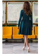 Šaty s lodičkovým výstrihom - zelená