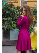 Šaty s lodičkovým výstrihom - magenta
