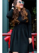 Šaty s lodičkovým výstrihom - čierne