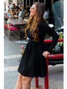 Šaty s lodičkovým výstrihom - čierne