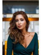 Mini šaty na ramená - zelená