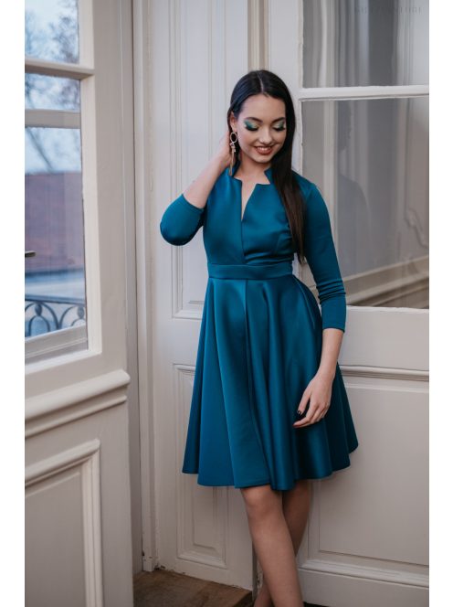 Moderate - petrolejovo modré šaty
