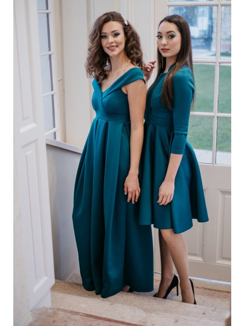 Moderate - petrolejovo modré šaty