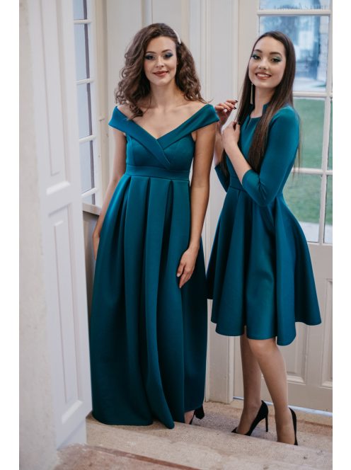  Moderate – petrolejovo modré šaty