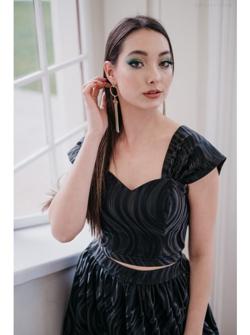 Wavy top - čierna
