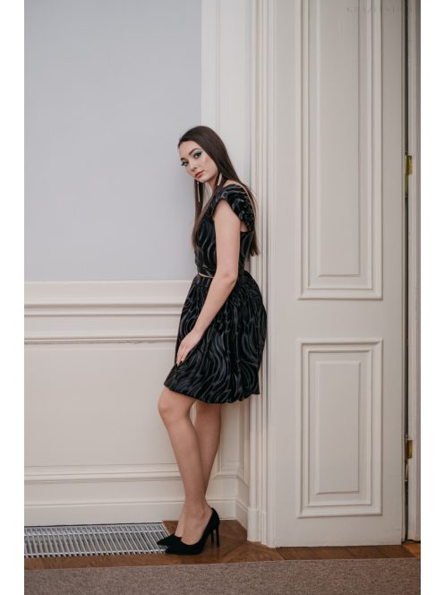 Wavy sukňa - čierna