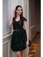 Wavy sukňa - čierna