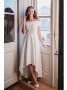 Boundless - biele midi šaty bez ramien