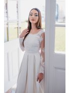 Lacy - biele šaty, na chrbte s čipkovaným topom