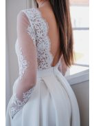 Lacy - biele šaty, na chrbte s čipkovaným topom