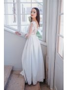 Lacy - biele šaty, na chrbte s čipkovaným topom