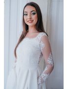 Lacy - biele šaty, na chrbte s čipkovaným topom