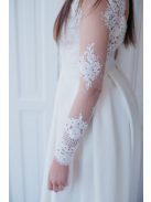 Lacy - biele šaty, na chrbte s čipkovaným topom