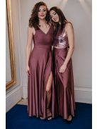 Shiny top - staroružový crop top s čipkou a flitrami