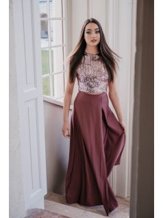 Mallow – staroružová maxi sukňa