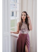 Mallow – staroružová maxi sukňa