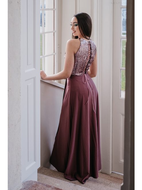 Mallow – staroružová maxi sukňa
