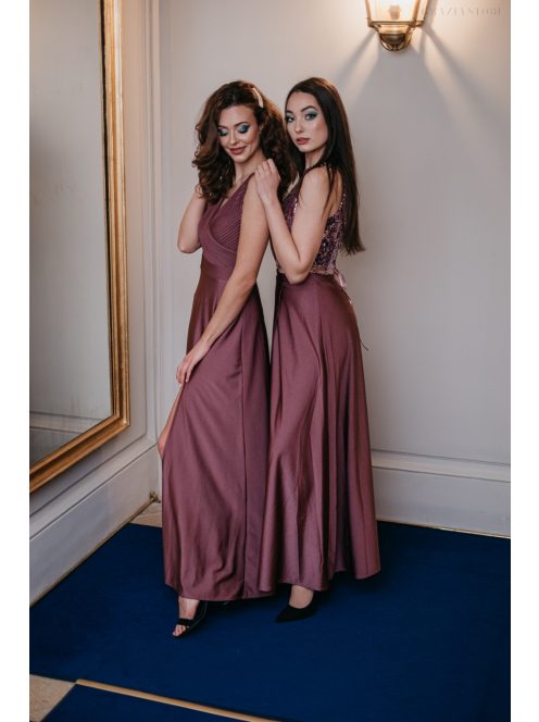 Mallow – staroružová maxi sukňa