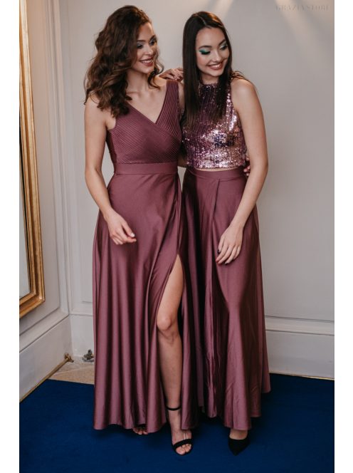 Mallow – staroružová maxi sukňa