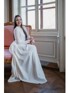 Spruce - biele maxi šaty s čipkovaným topom bez chrbta