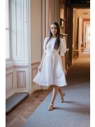 Well Groomed - biele mini šaty s nadýchanými rukávmi