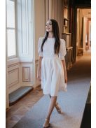 Well Groomed - biele mini šaty s nadýchanými rukávmi