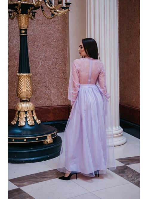 Graceful - fialové čipkované mini šaty