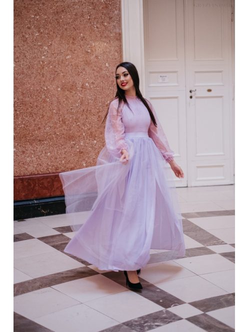 Graceful - fialové čipkované mini šaty