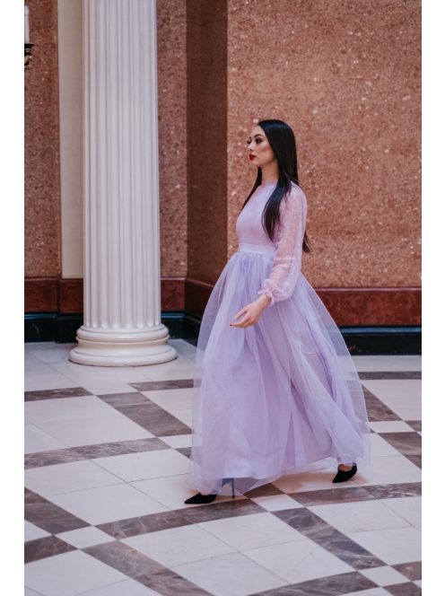 Graceful - fialové čipkované mini šaty
