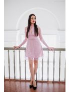 Graceful mini - fialové čipkované mini šaty