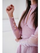 Graceful mini - fialové čipkované mini šaty