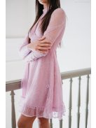 Graceful mini - fialové čipkované mini šaty