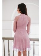 Graceful mini - fialové čipkované mini šaty