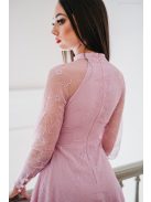 Graceful mini - fialové čipkované mini šaty