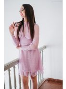 Graceful mini - fialové čipkované mini šaty