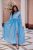 Graceful - modré čipkované maxi šaty