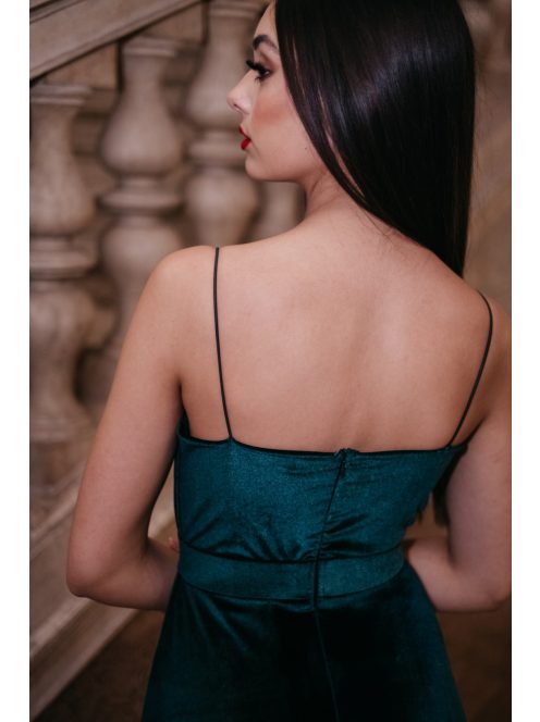  Abigél Velvet – zelené velúrové maxi šaty