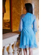 Graceful mini – modré čipkované mini šaty 