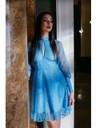 Graceful mini – modré čipkované mini šaty 