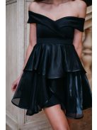 Hearty Mini - čierne mini šaty so srdiečkovým výstrihom.