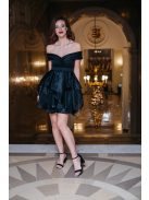 Hearty Mini - čierne mini šaty so srdiečkovým výstrihom.