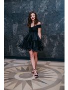 Hearty Mini - čierne mini šaty so srdiečkovým výstrihom.