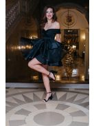 Hearty Mini - čierne minišaty s výstrihom v tvare srdca