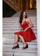 Classy Mini - červené mini šaty s výstrihom do V