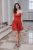 Classy Mini - červené mini šaty s výstrihom do V