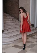 Classy Mini - červené mini šaty s výstrihom do V